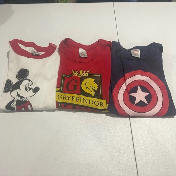 Hanna Anderson boy pajama top bundle Size 8 - Picture 1 of 13